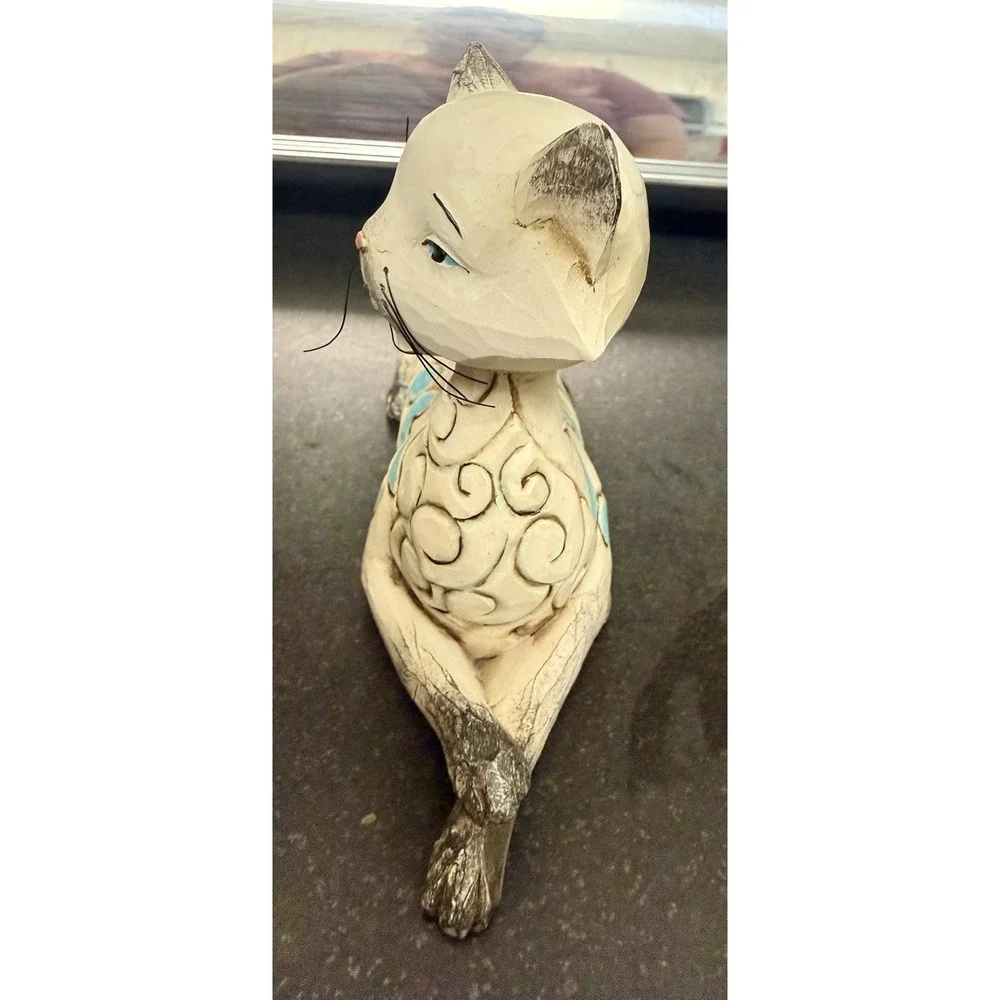 Jim Shore Maya Laying Down Siamese Cat Figurine 4022419 Heartwood Creek Kitty